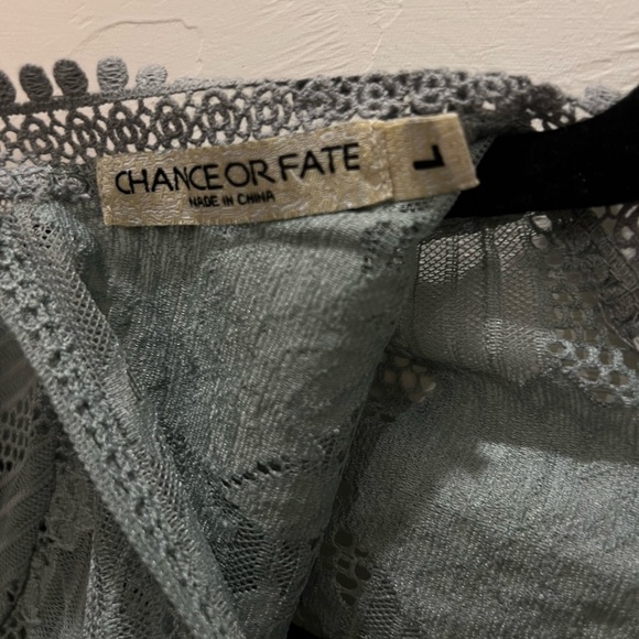 Chance or Fate Lace Blouse in Soft Blue - Picture 4 of 4